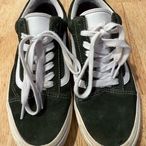 Vans Green and White Vans Sneakers